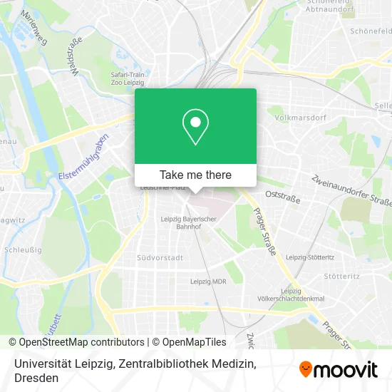 Карта Universität Leipzig, Zentralbibliothek Medizin
