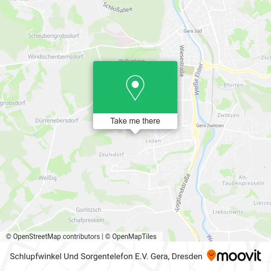 Карта Schlupfwinkel Und Sorgentelefon E.V. Gera
