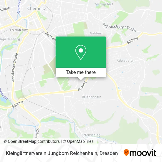 Карта Kleingärtnerverein Jungborn Reichenhain