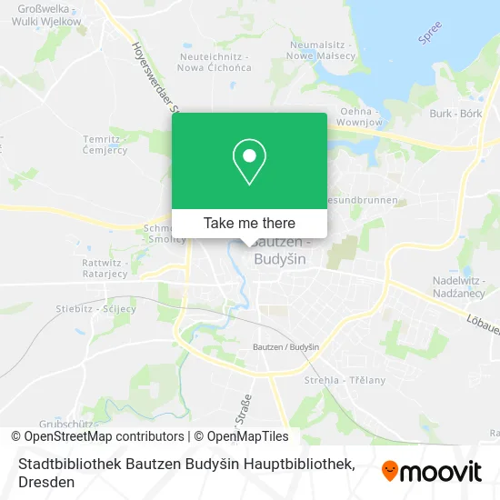 Карта Stadtbibliothek Bautzen Budyšin Hauptbibliothek
