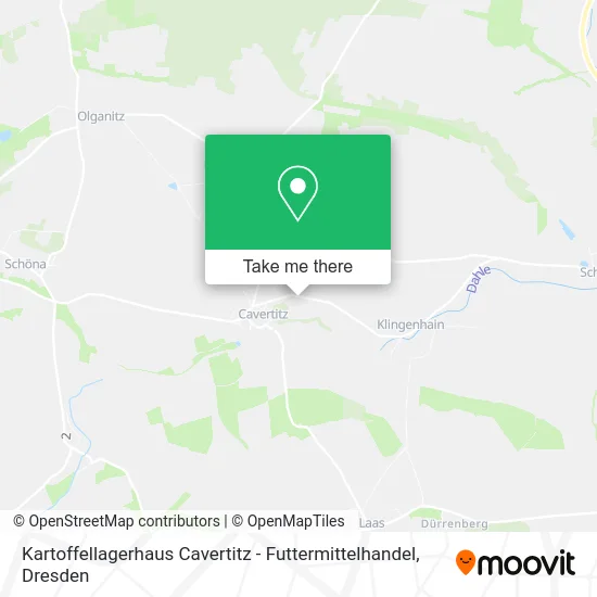 Карта Kartoffellagerhaus Cavertitz - Futtermittelhandel