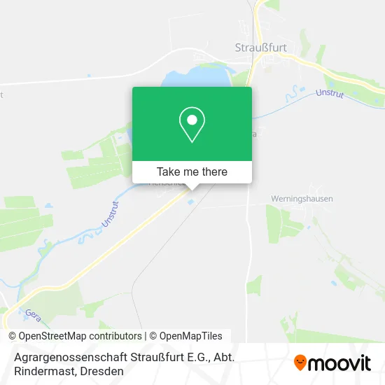 Карта Agrargenossenschaft Straußfurt E.G., Abt. Rindermast