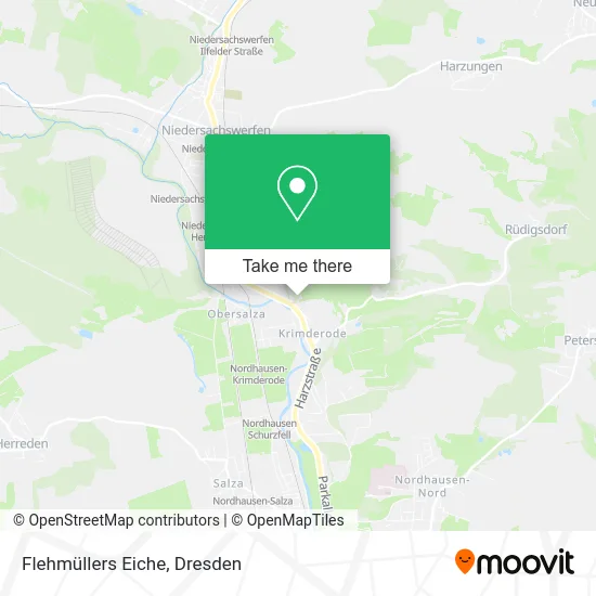 Карта Flehmüllers Eiche