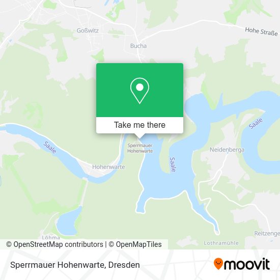 Карта Sperrmauer Hohenwarte