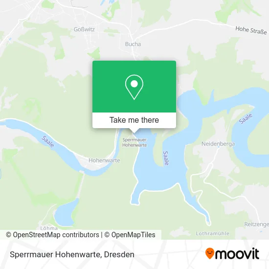 Карта Sperrmauer Hohenwarte
