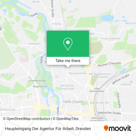 Карта Haupteingang Der Agentur Für Arbeit