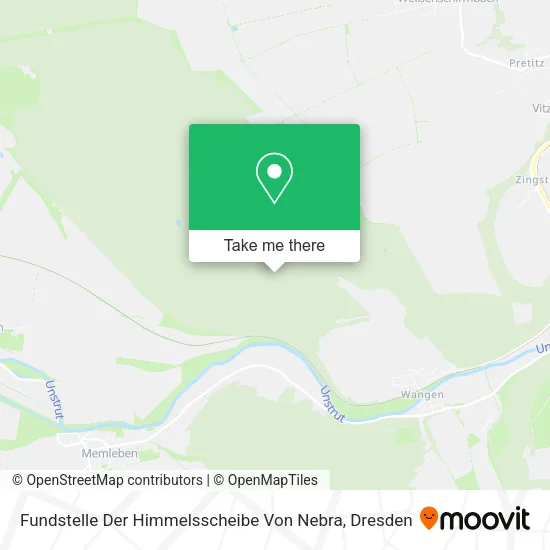 Карта Fundstelle Der Himmelsscheibe Von Nebra