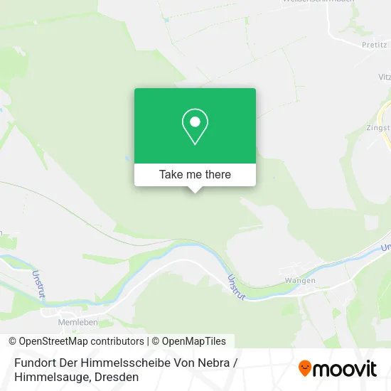 Карта Fundort Der Himmelsscheibe Von Nebra / Himmelsauge