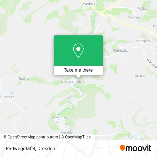 Карта Radwegetafel