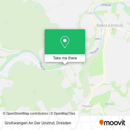 Карта Großwangen An Der Unstrut