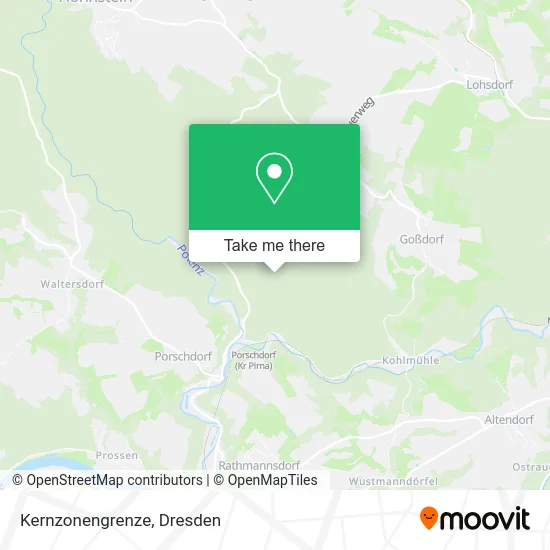 Карта Kernzonengrenze
