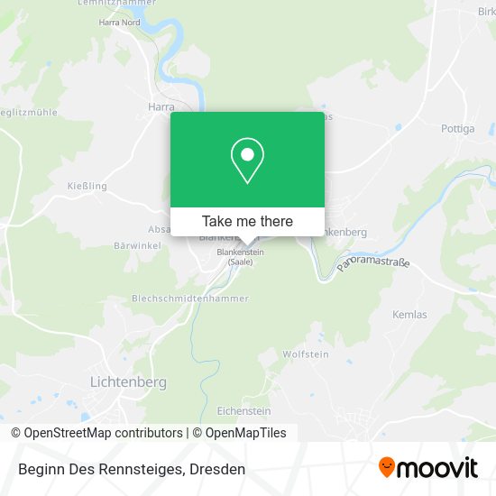 Карта Beginn Des Rennsteiges