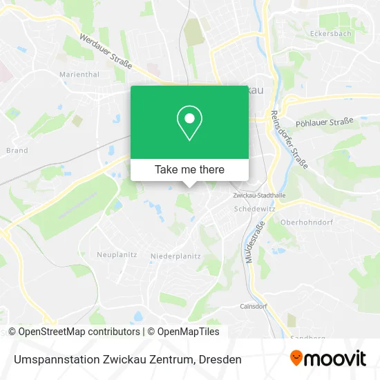 Карта Umspannstation Zwickau Zentrum