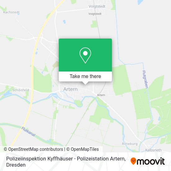 Карта Polizeiinspektion Kyffhäuser - Polizeistation Artern