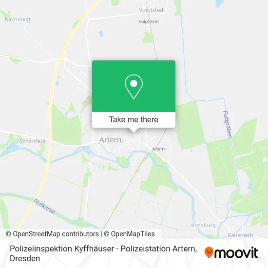 Карта Polizeiinspektion Kyffhäuser - Polizeistation Artern