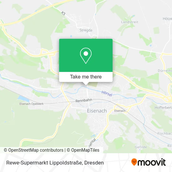 Карта Rewe-Supermarkt Lippoldstraße