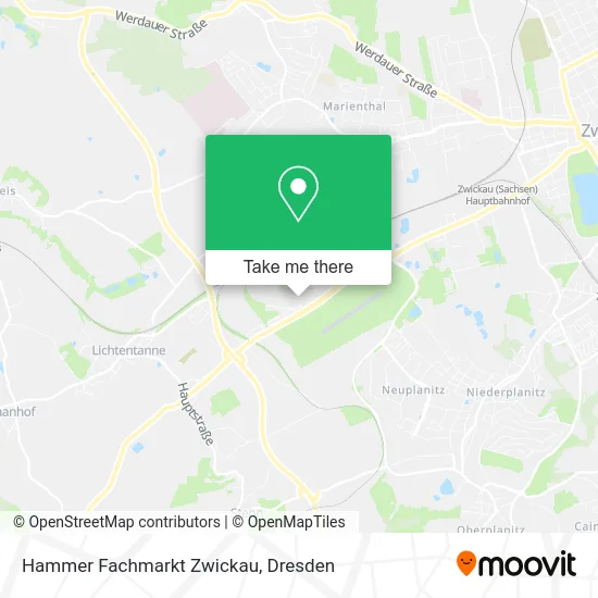Карта Hammer Fachmarkt Zwickau