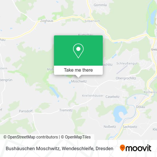 Карта Bushäuschen Moschwitz, Wendeschleife