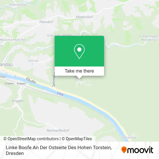 Карта Linke Boofe An Der Ostseite Des Hohen Torstein