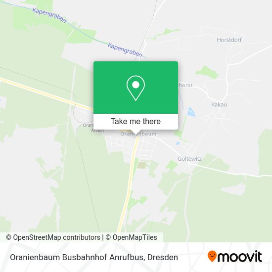 Карта Oranienbaum Busbahnhof Anrufbus