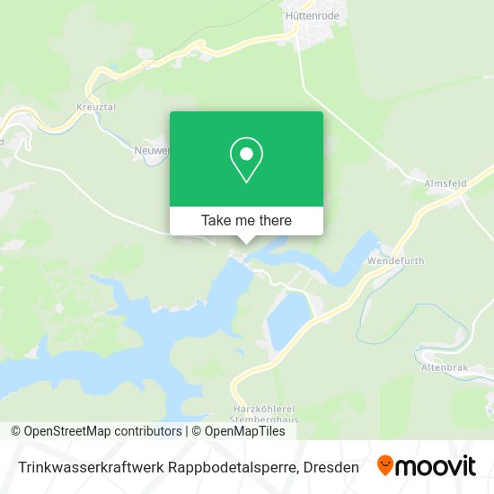 Карта Trinkwasserkraftwerk Rappbodetalsperre