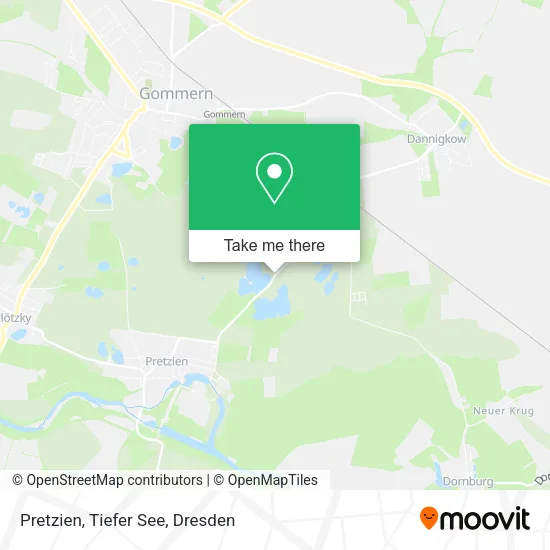 Карта Pretzien, Tiefer See
