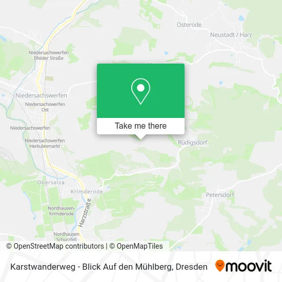 Карта Karstwanderweg - Blick Auf den Mühlberg