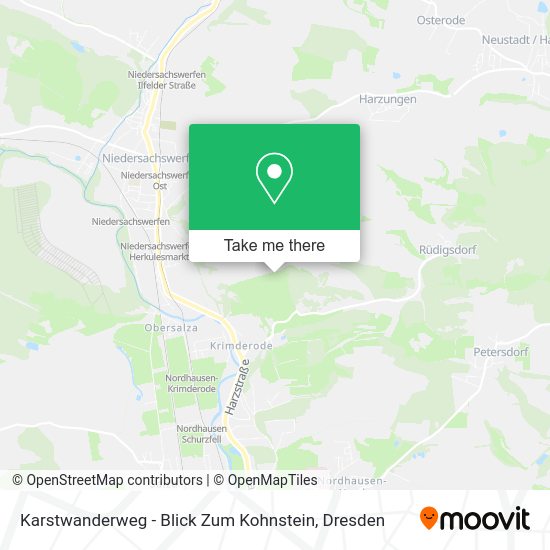 Карта Karstwanderweg - Blick Zum Kohnstein