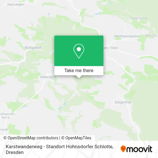 Карта Karstwanderweg - Standort Hohnsdorfer Schlotte