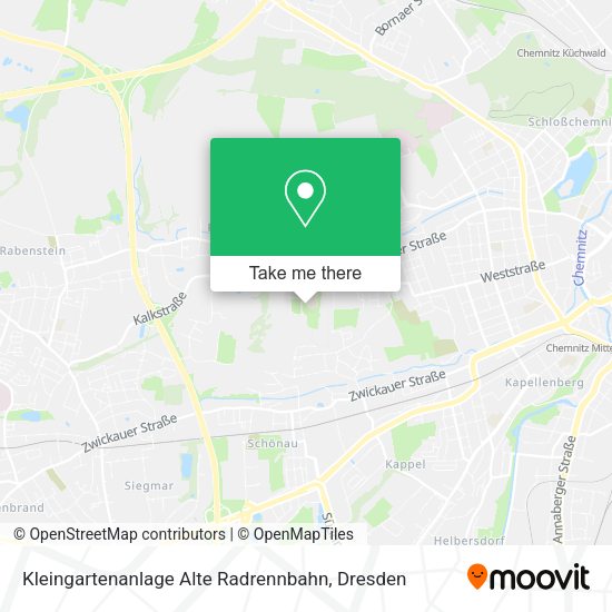 Карта Kleingartenanlage Alte Radrennbahn