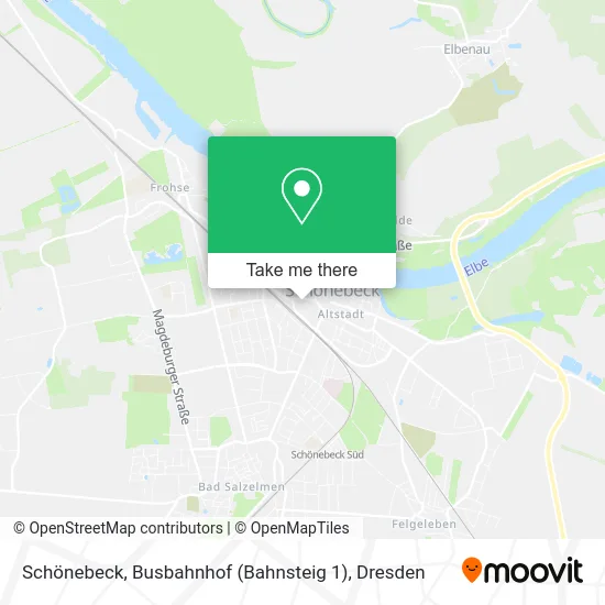 Карта Schönebeck, Busbahnhof (Bahnsteig 1)