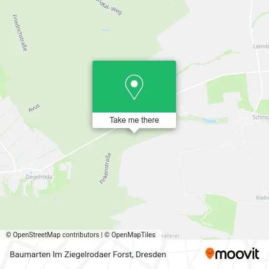 Карта Baumarten Im Ziegelrodaer Forst