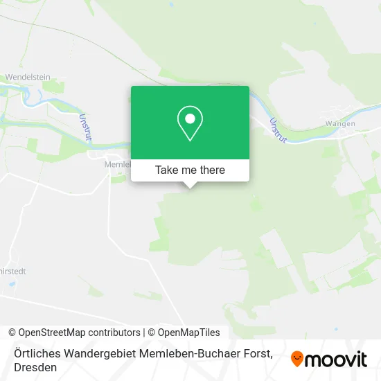 Örtliches Wandergebiet Memleben-Buchaer Forst map