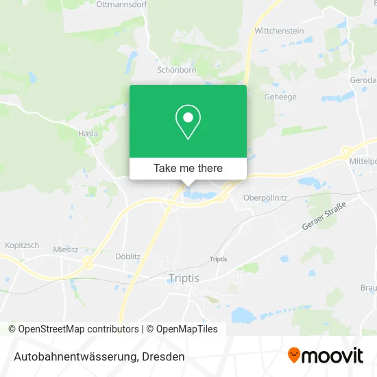 Карта Autobahnentwässerung