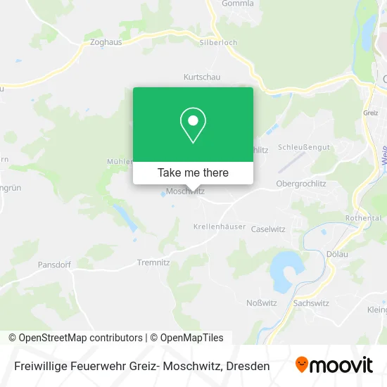 Карта Freiwillige Feuerwehr Greiz- Moschwitz
