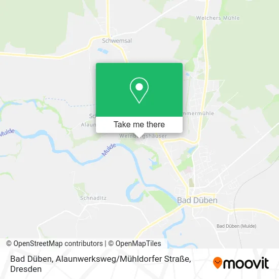 Карта Bad Düben, Alaunwerksweg / Mühldorfer Straße