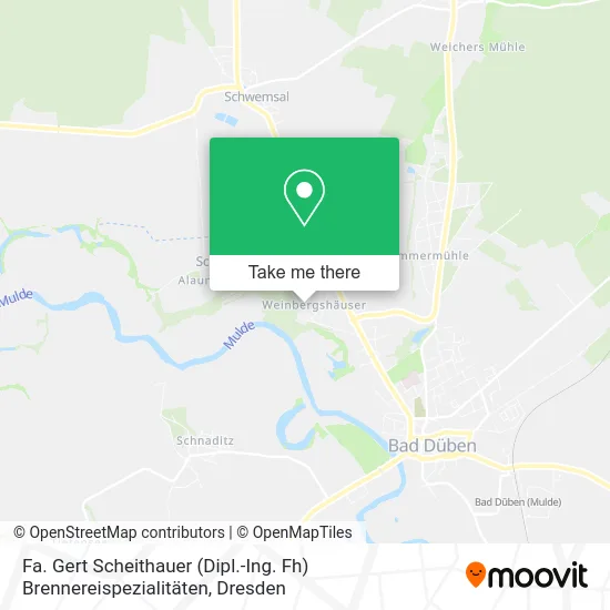 Карта Fa. Gert Scheithauer (Dipl.-Ing. Fh) Brennereispezialitäten