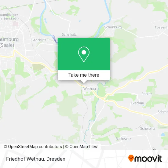 Friedhof Wethau map
