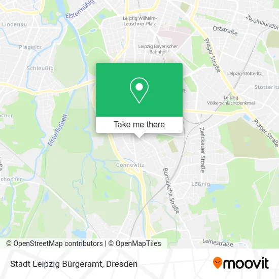 Карта Stadt Leipzig Bürgeramt
