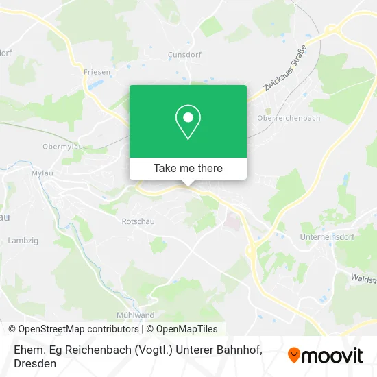 Карта Ehem. Eg Reichenbach (Vogtl.) Unterer Bahnhof