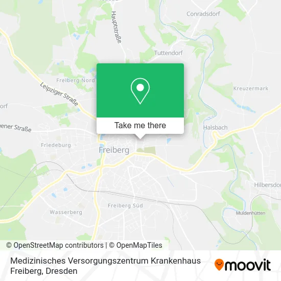 Карта Medizinisches Versorgungszentrum Krankenhaus Freiberg