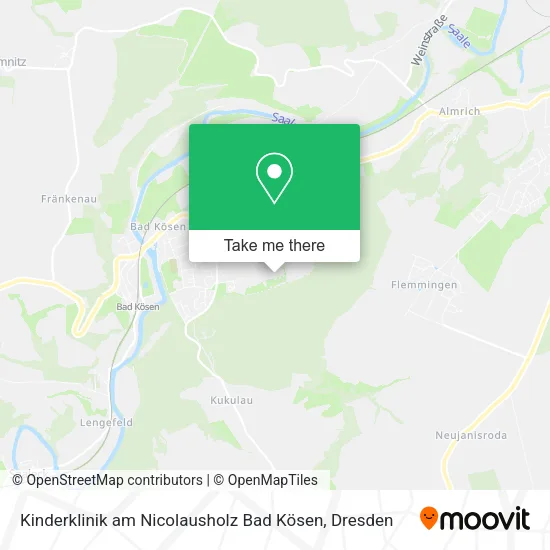 Карта Kinderklinik am Nicolausholz Bad Kösen