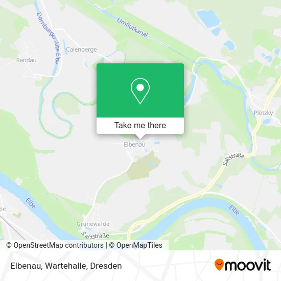 Карта Elbenau, Wartehalle