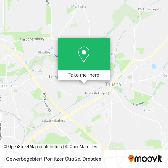 Карта Gewerbegebiert Portitzer Straße