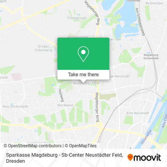 Карта Sparkasse Magdeburg - Sb-Center Neustädter Feld
