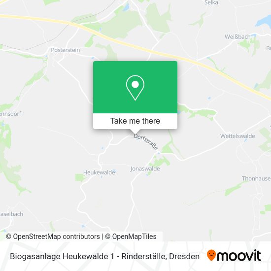 Карта Biogasanlage Heukewalde 1 - Rinderställe