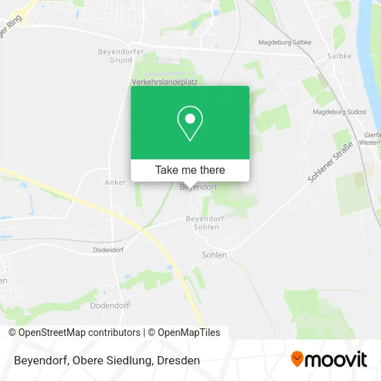 Карта Beyendorf, Obere Siedlung