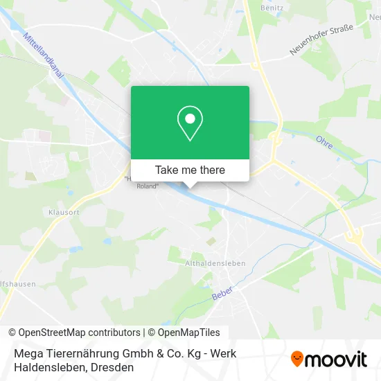 Карта Mega Tierernährung Gmbh & Co. Kg - Werk Haldensleben