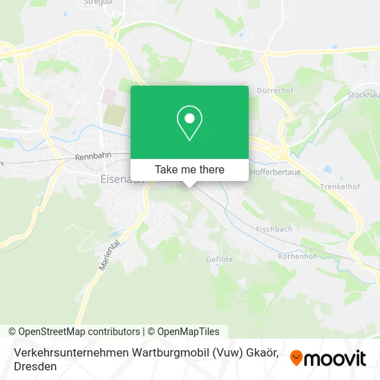 Карта Verkehrsunternehmen Wartburgmobil (Vuw) Gkaör