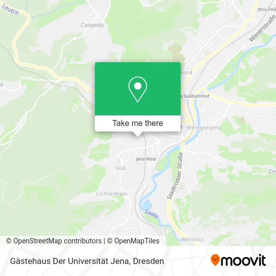 Карта Gästehaus Der Universität Jena